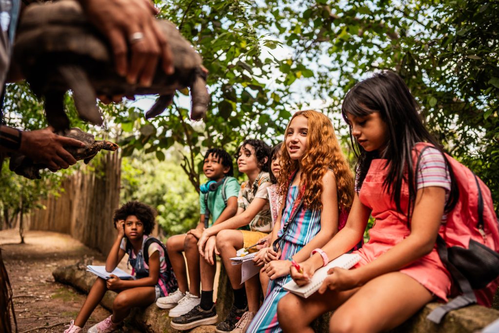 Children during a field trip in a summer camp